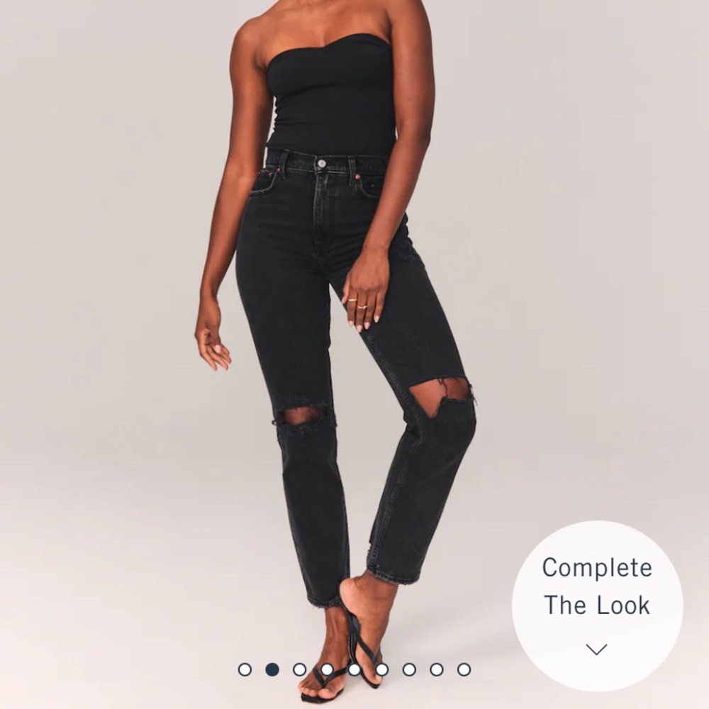 Abercrombie Curve Love 90s Ultra High Rise Straight Jean